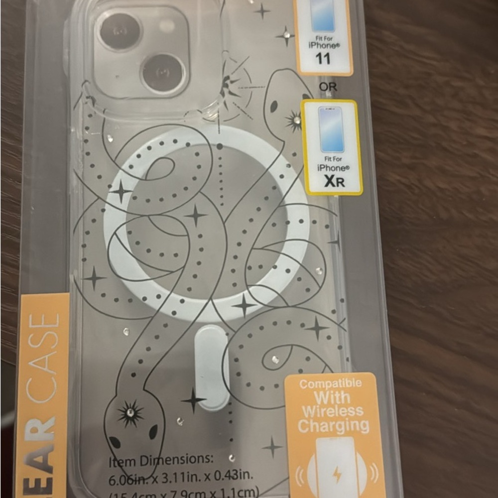 Clear Snake Design Phone Case for iPhone 11/XR